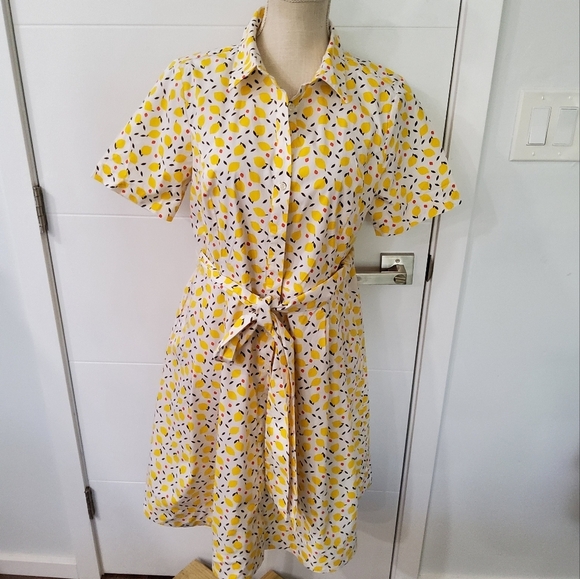 Boden Yellow Floral Shirt‑Dress - Picture 2 of 13